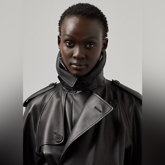 Ralph Lauren Purple Label Leather Trench Coat - Picture 4 of 9